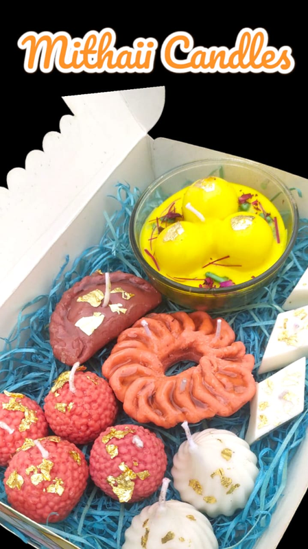 Mithaii Candles / Candles / Diwali Candles / Rasmalai Candles / Sweets Shape Candles / Diwali  Gift Box
